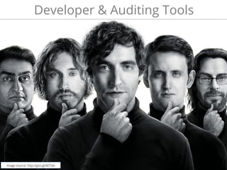 @alexmoss #SAScon
Developer & Auditing Tools
Image source: http://goo.gl/AEToki
 