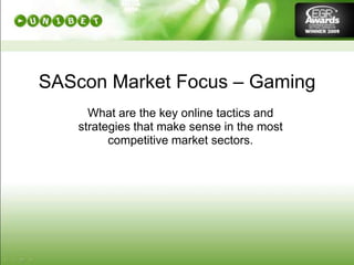 Sascon : iGaming online SEO tactics and strategies