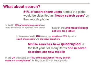 What about search?
                    51% of smart phone users across the globe
                    would be classified a...