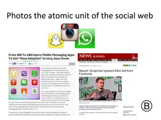 Photos	
  the	
  atomic	
  unit	
  of	
  the	
  social	
  web	
  

 