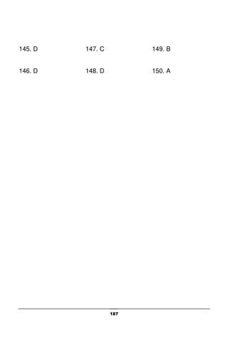 187
145. D
146. D
147. C
148. D
149. B
150. A
 