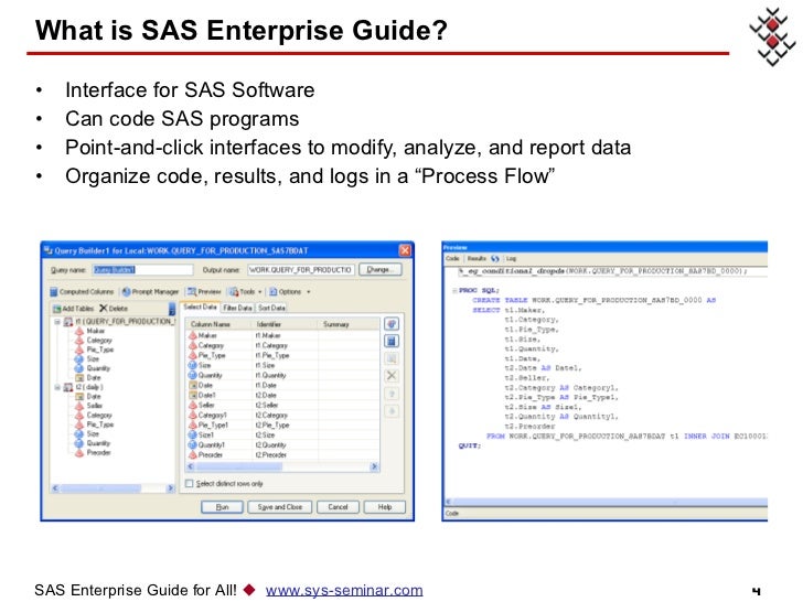 Sas Enterprise Guide Tutorial Best Practices Letting SAS Enterprise