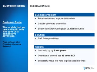 Sas Insurance SAS for Insurance | PDF