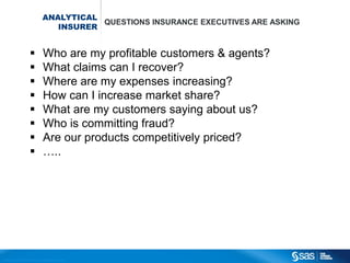 ANALYTICAL
                                                                      QUESTIONS INSURANCE EXECUTIVES ARE ASKING...