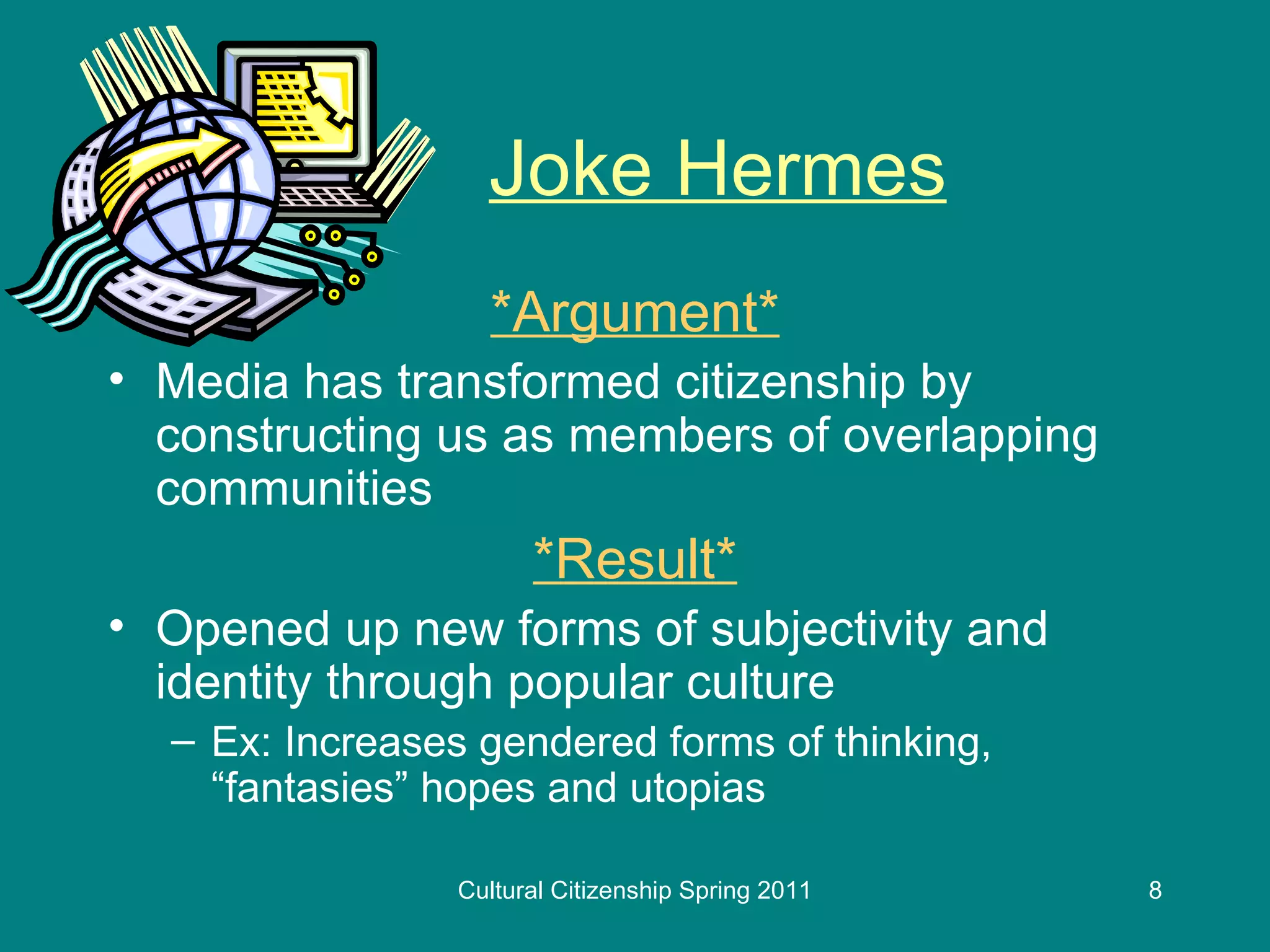 Sasha Harrison: Cosmopolitan Education | PPT