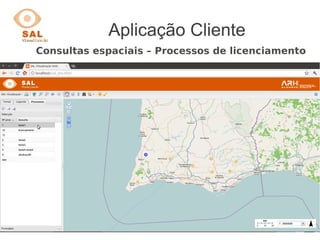 Aplicação Cliente
Consultas espaciais – Processos de licenciamento
 