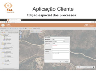 Aplicação Cliente
Edição espacial dos processos
 