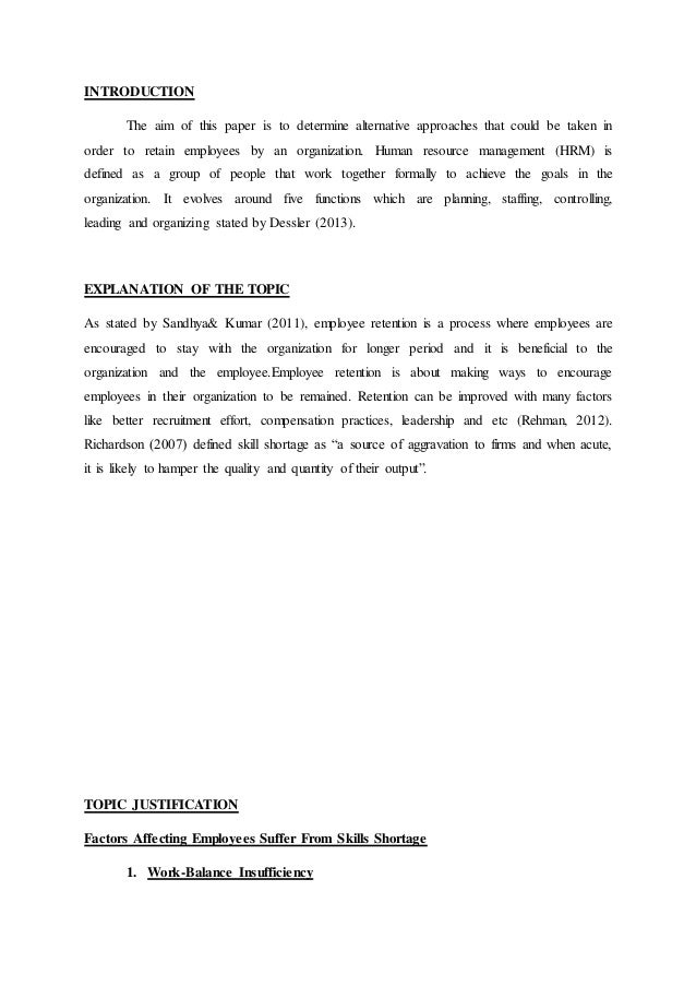 ways of employee retention in an organization science fair abstract sheet
