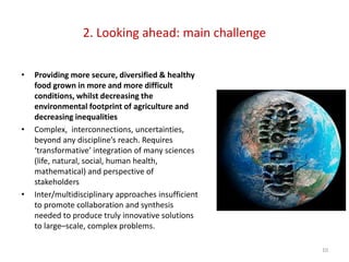 Research in the CGIAR: An urgent need for systems analysis and more integrative research approaches