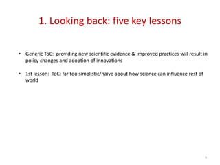 Research in the CGIAR: An urgent need for systems analysis and more integrative research approaches