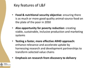 The vision for systems analysis research within the Livestock and Fish research program