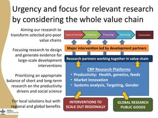The vision for systems analysis research within the Livestock and Fish research program