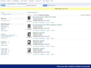 Discover the world at Leiden University
 