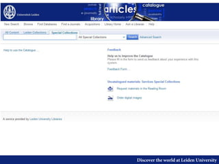 Discover the world at Leiden University
 