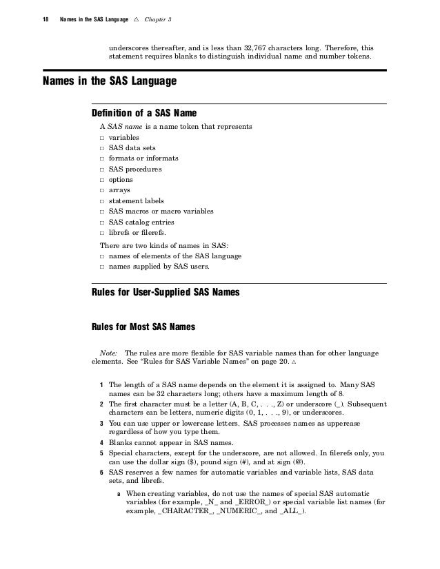 Sas language reference concepts
