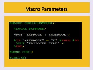 Macro Parameters
 