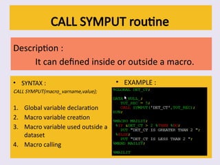 SAS Macros for beginners with basics . | PPTX