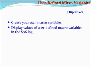 SAS Macros part 2 | PPT