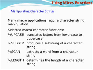 SAS Macros part 2 | PPT