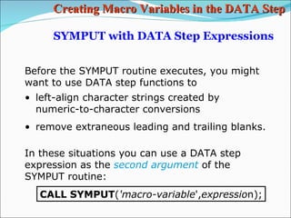 SAS Macros part 3 | PPT