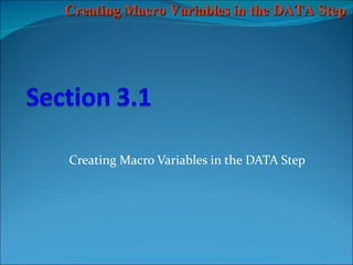 SAS Macros part 3 | PPT