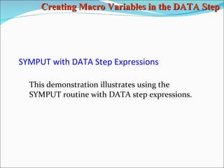 SAS Macros part 3 | PPT