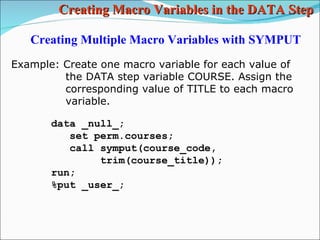 SAS Macros part 3 | PPT