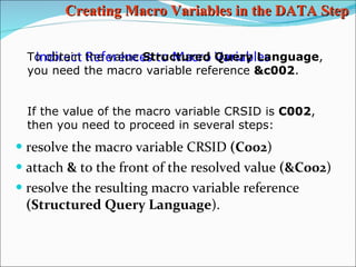 SAS Macros part 3 | PPT