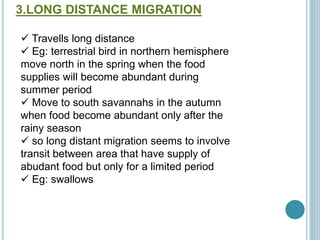 Long Distance Migration migration of animals | PPTX