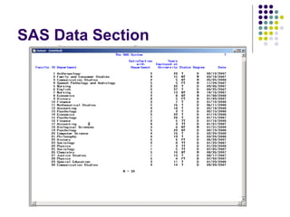 SAS basics for beginners to learn and execute | PPTX