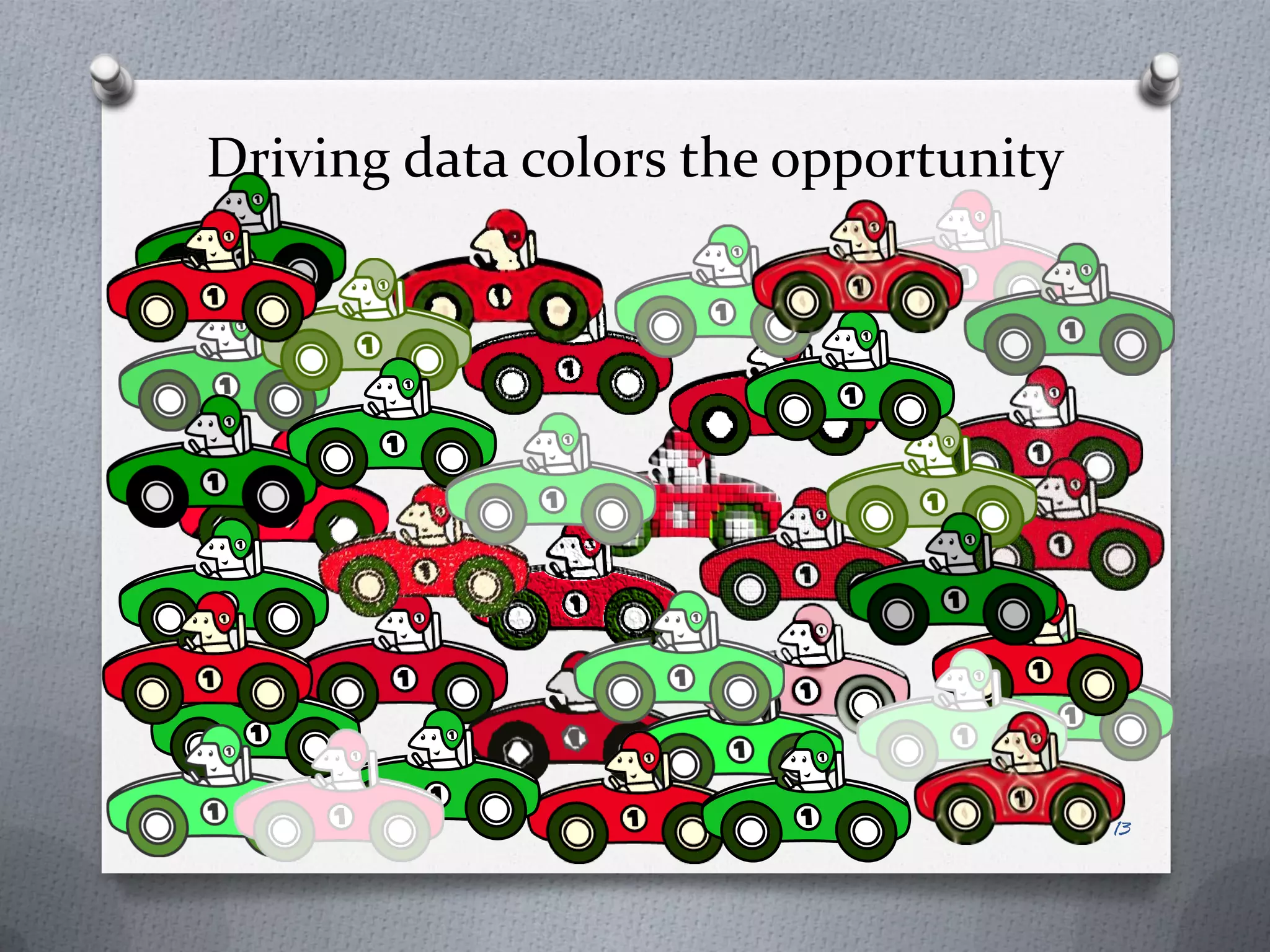 Driving data colors the opportunity




                                      13
 
