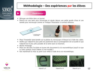 Méthodologie – Des expériences par les élèves
17
 