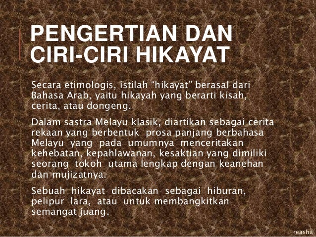 Sasra Melayu Klasik Sasra Melayu Klasik