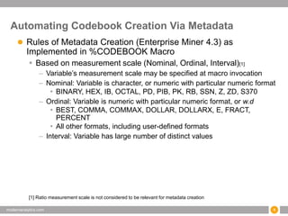 Sas rule based codebook generation for exploratory data analysis - wuss ...