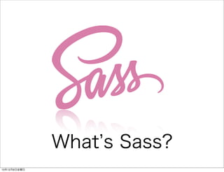 Whats Sass? 
13126ս 
 