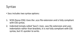 Sass | PPTX