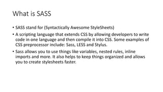 Sass | PPT