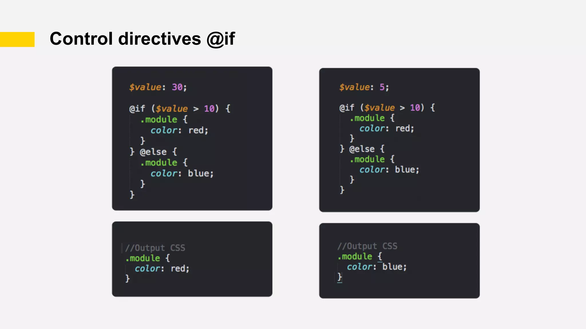 Control directives @if
 