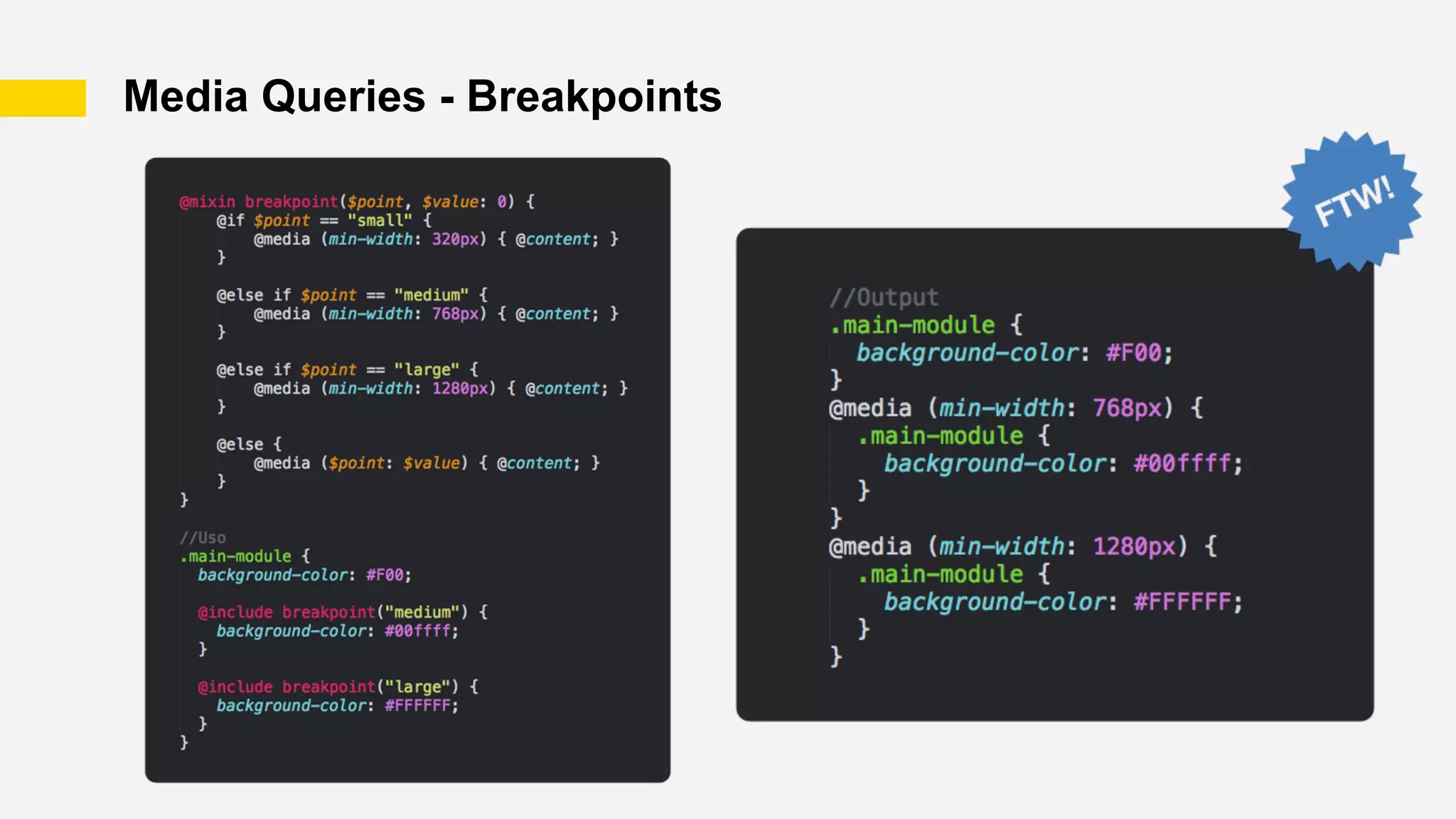 Media Queries - Breakpoints
 