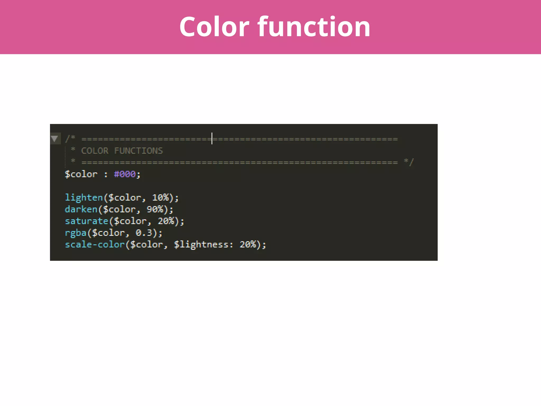 Color function
 