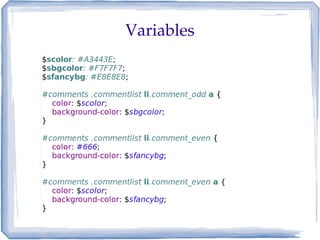 Variables
 