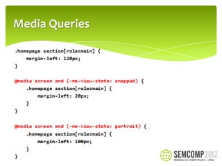 Media Queries
 