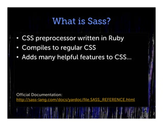 Sass and Compass - Getting Started