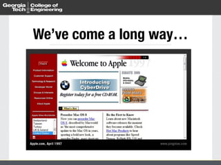 We’ve come a long way… 
 