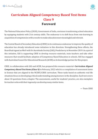 Class 9 Readiness Module Science Pdf Science class 9 pdf with important topics | PDF