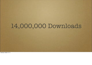 14,000,000 Downloads

Saturday, October 12, 13

 