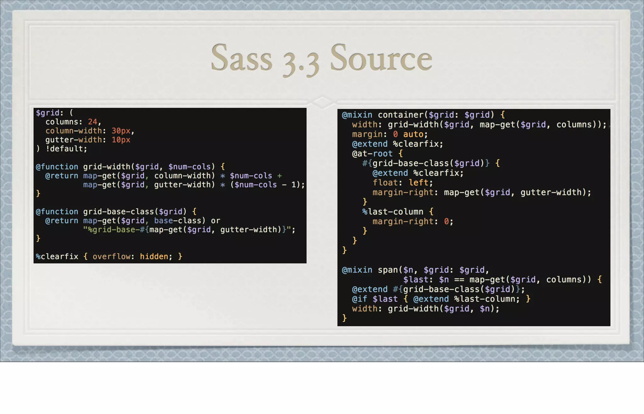 Sass 3.3 Source
 