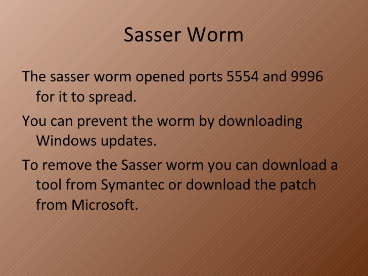 PATCH SASSER SCARICARE