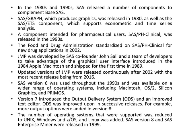 SAS - Statistical Analysis System | PPTX