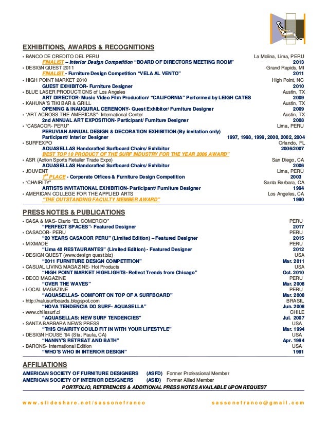 Sassone Franco Resume English